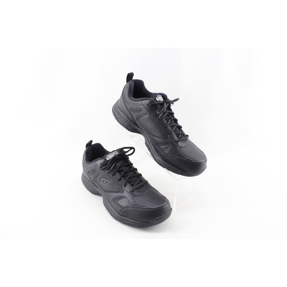 Skechers Work Men's Sz US 10 Black Slip Resistant Relaxed Fit Memory Foam Shoes
